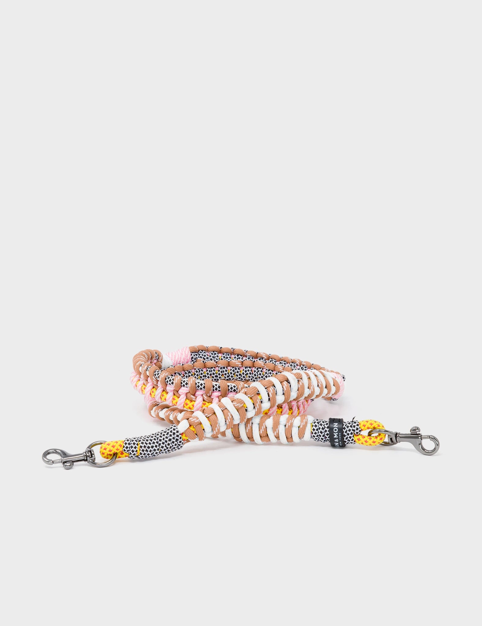Detachable Shoulder Strap - Pink and Gray Paracord - Detail 