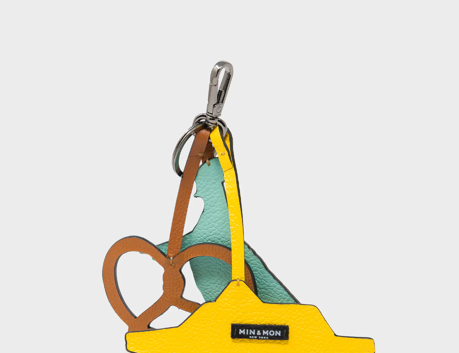 Pigeonista - Oceanic Green Leather Keychain - Back