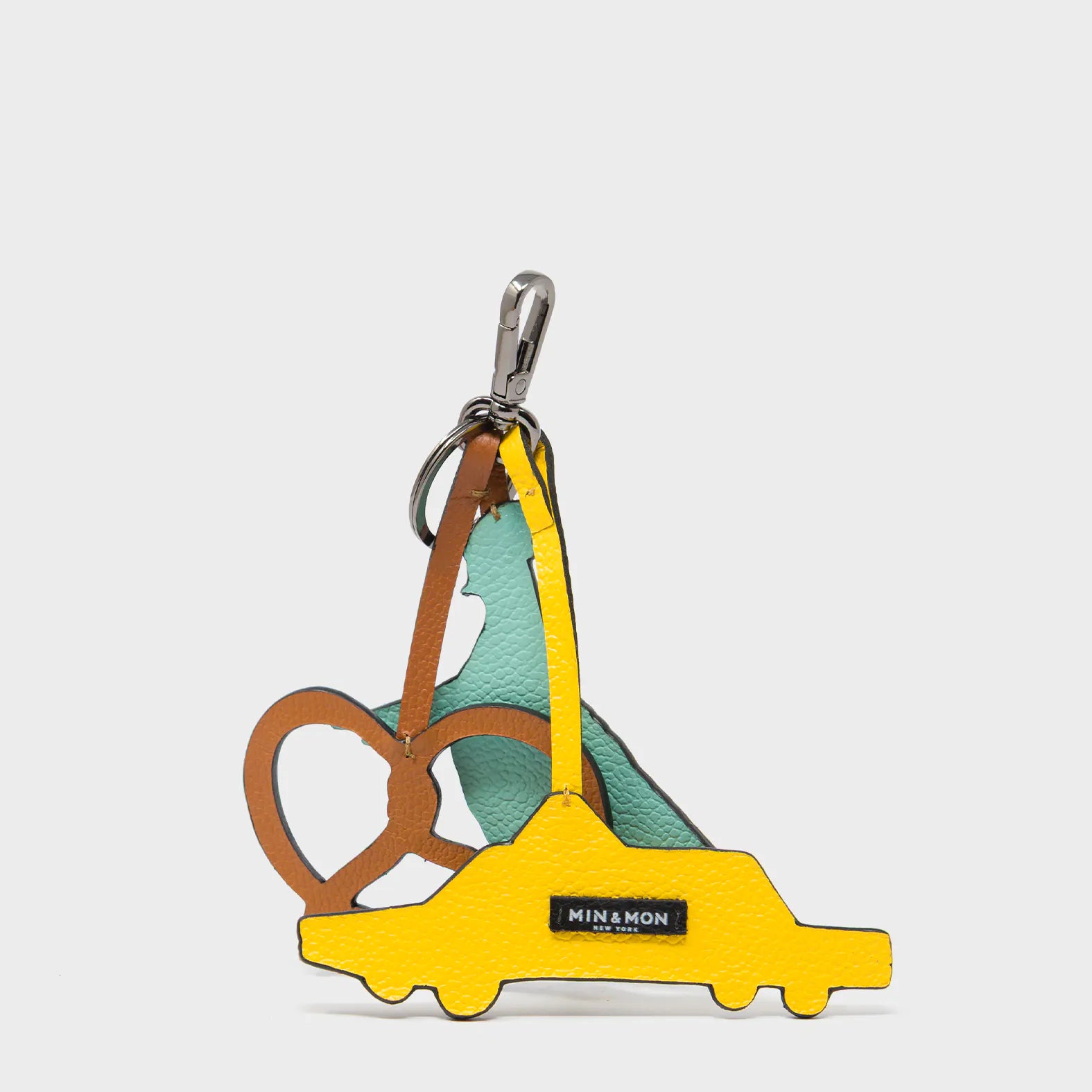 Pigeonista - Oceanic Green Leather Keychain - Back