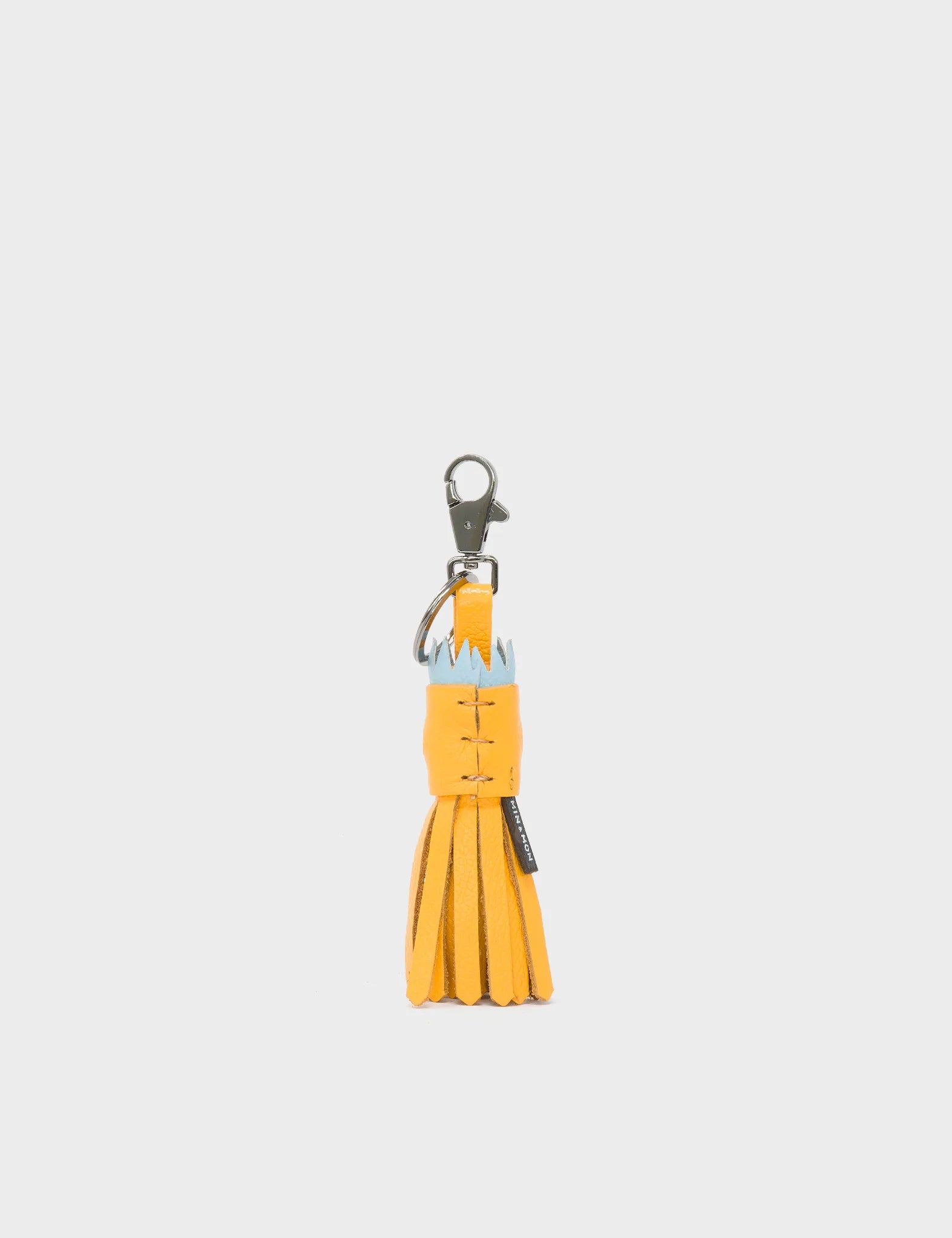 Marigold Leather Keychain - Squid Charm  - Back 