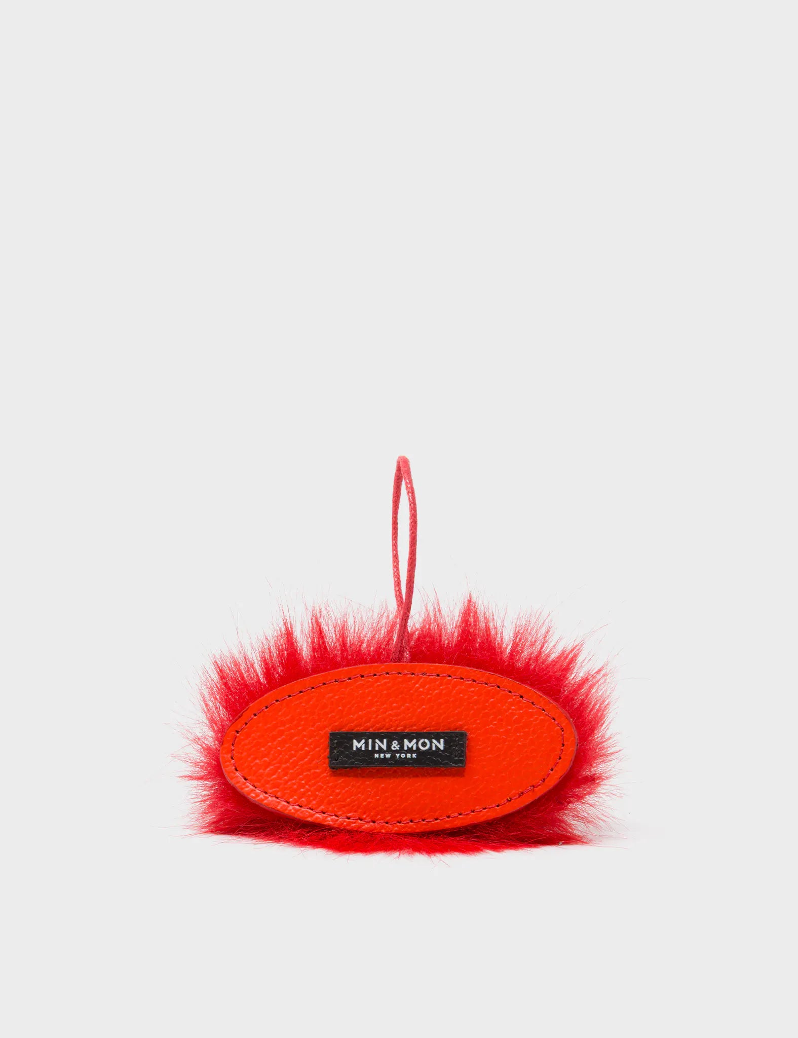 Tree Ornament - Red Fuzzy Monster - Back