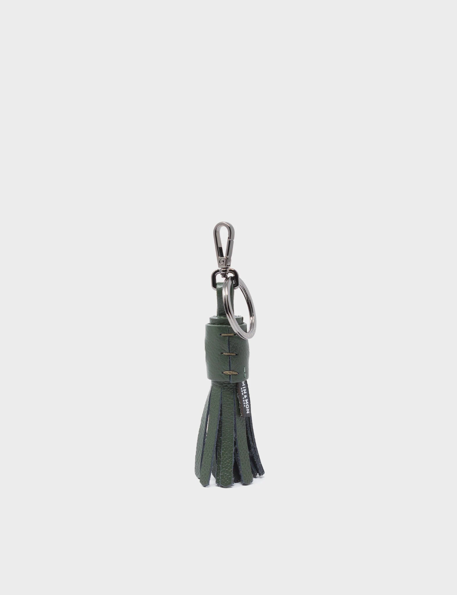 Callie Marie Hue Charm - Green Leather Keychain - Back View