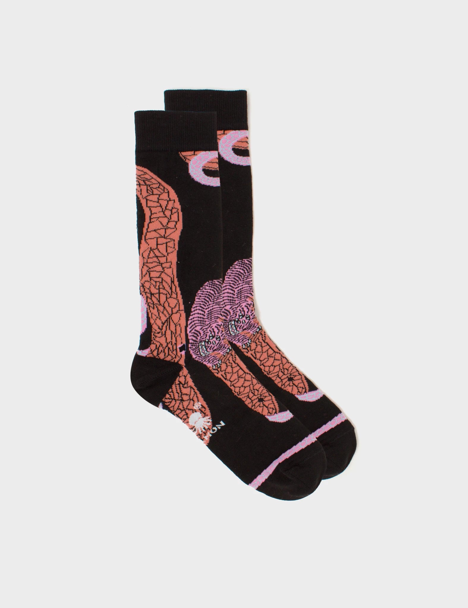 Black and Pink Socks - Tangle Tales - Side view