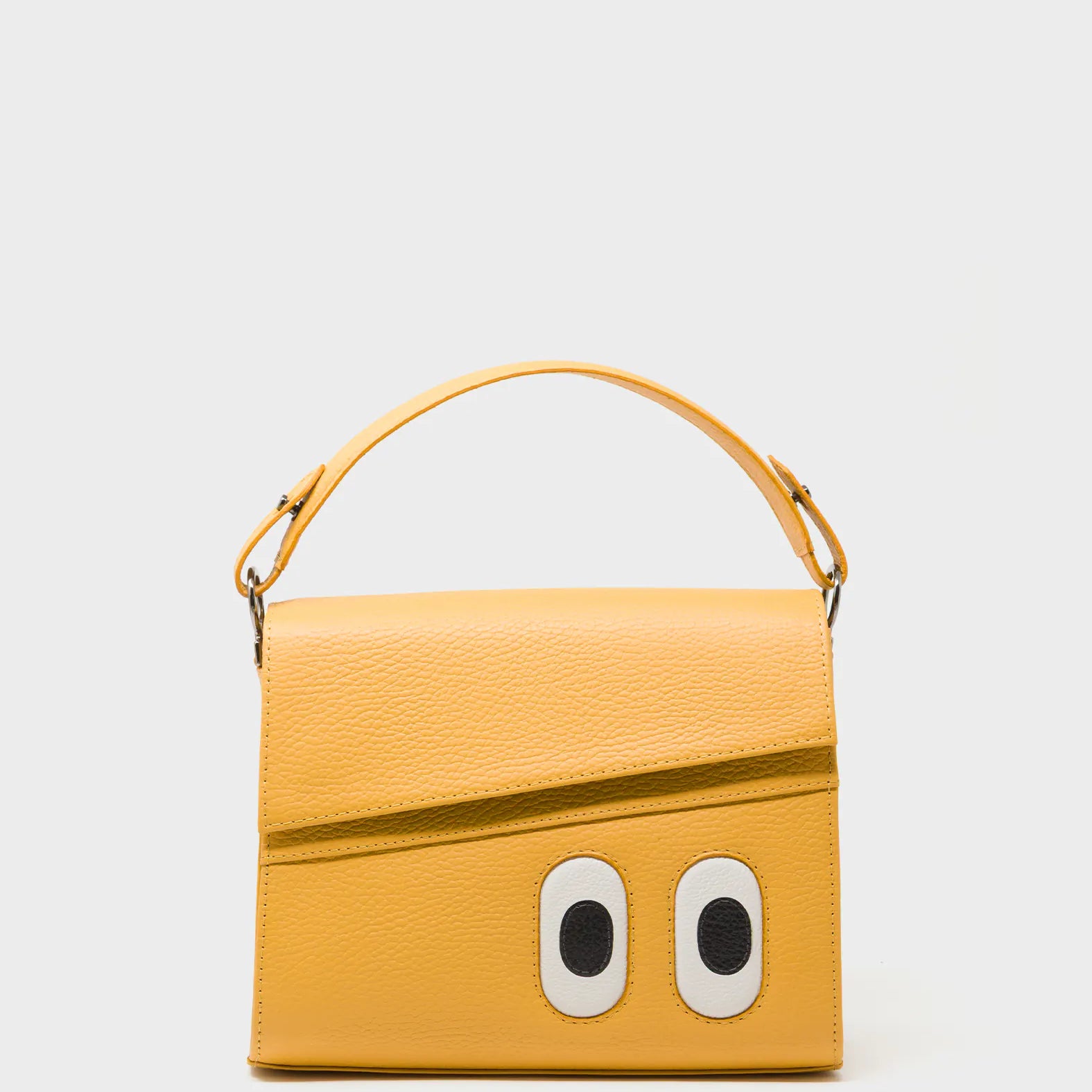 Anastasio Mini Crossbody Handbag Golden Glow Leather - Look Up - Front View