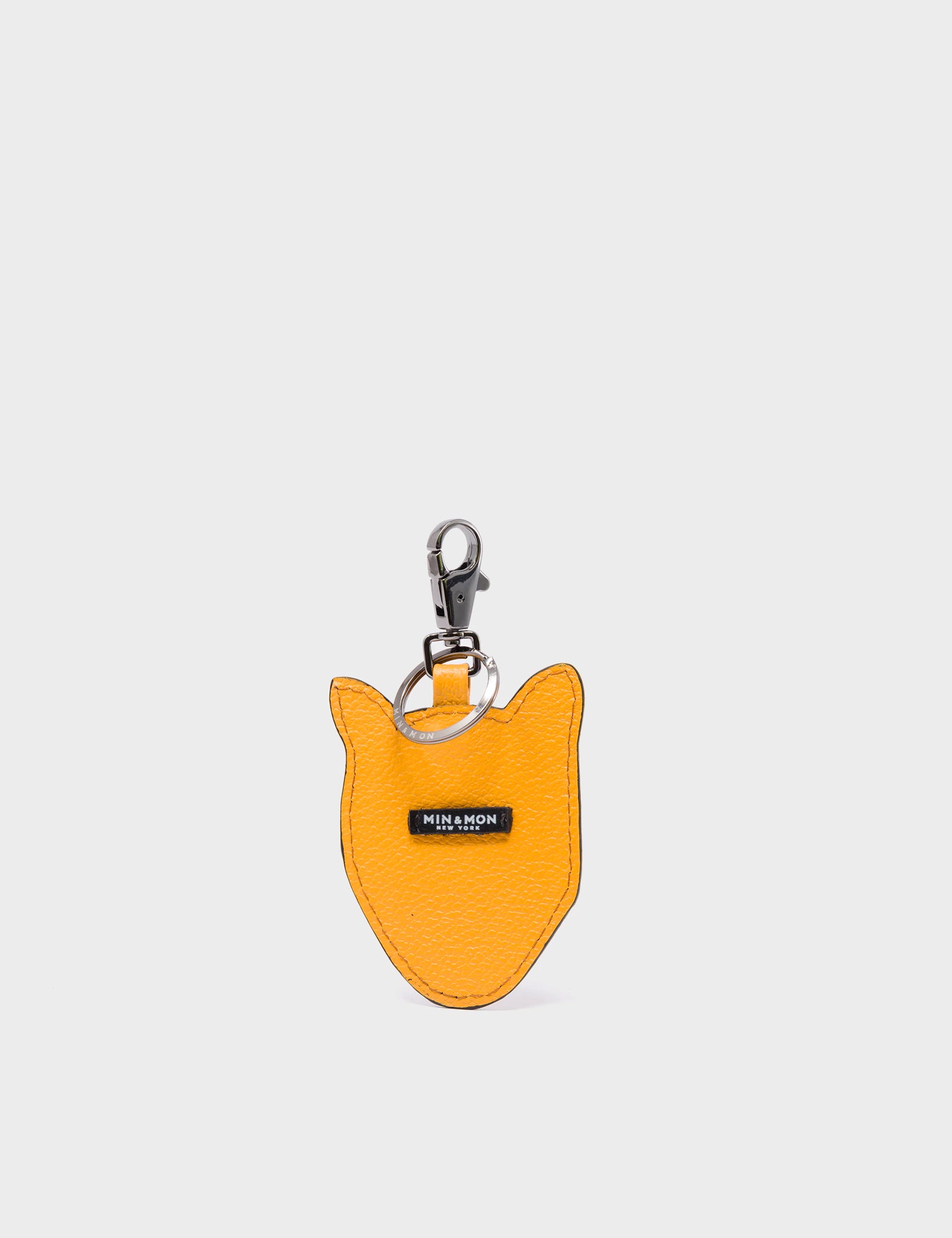 Happy Tiger - Marigold Leather Keychain Back View