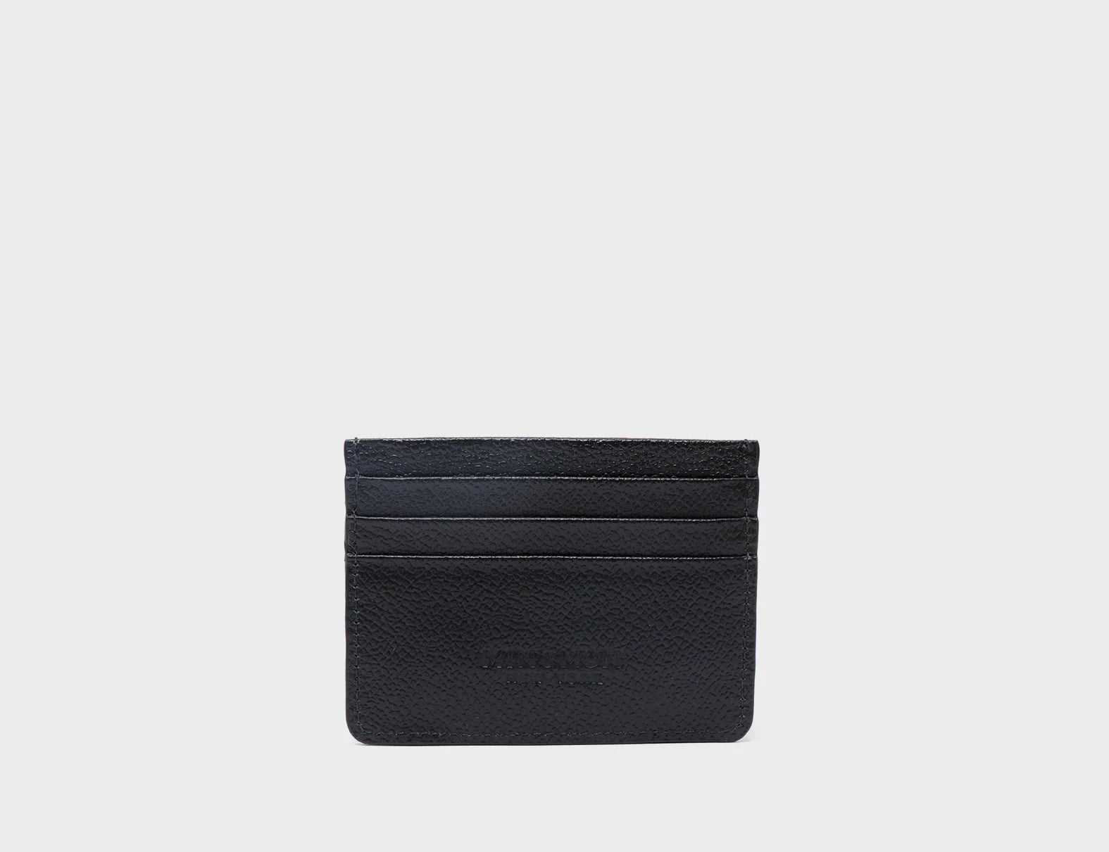Filium Black Leather Cardholder - Funny Eyes Engraved - Back View