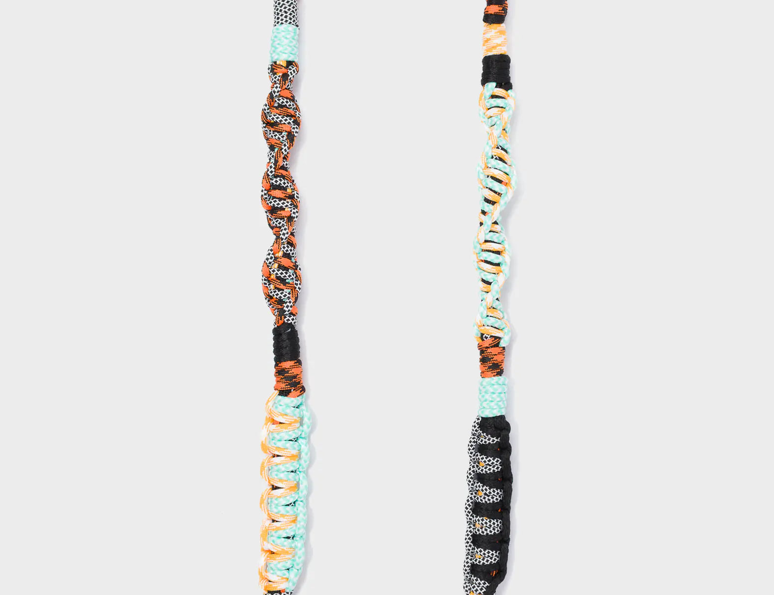 Detachable Shoulder Strap - Yellow, Orange and Black Handwoven Paracord - Open View