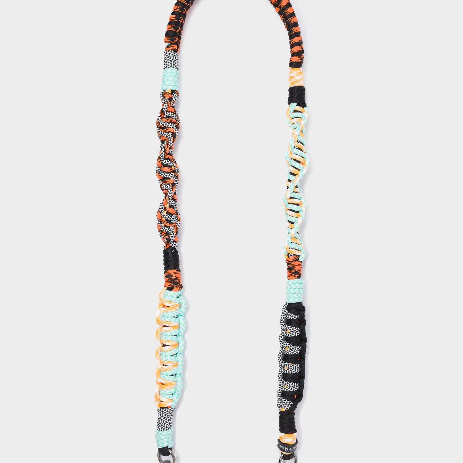 Detachable Shoulder Strap - Yellow, Orange and Black Handwoven Paracord - Open View