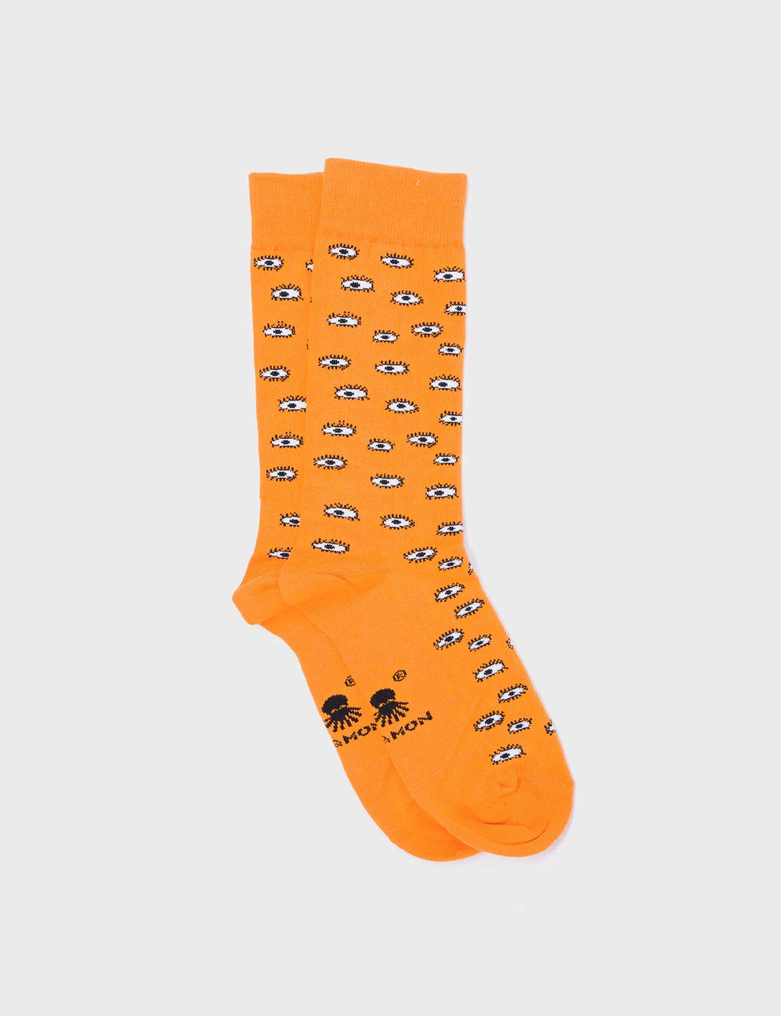 Light Orange Socks - All Over Eyes - Right Side View