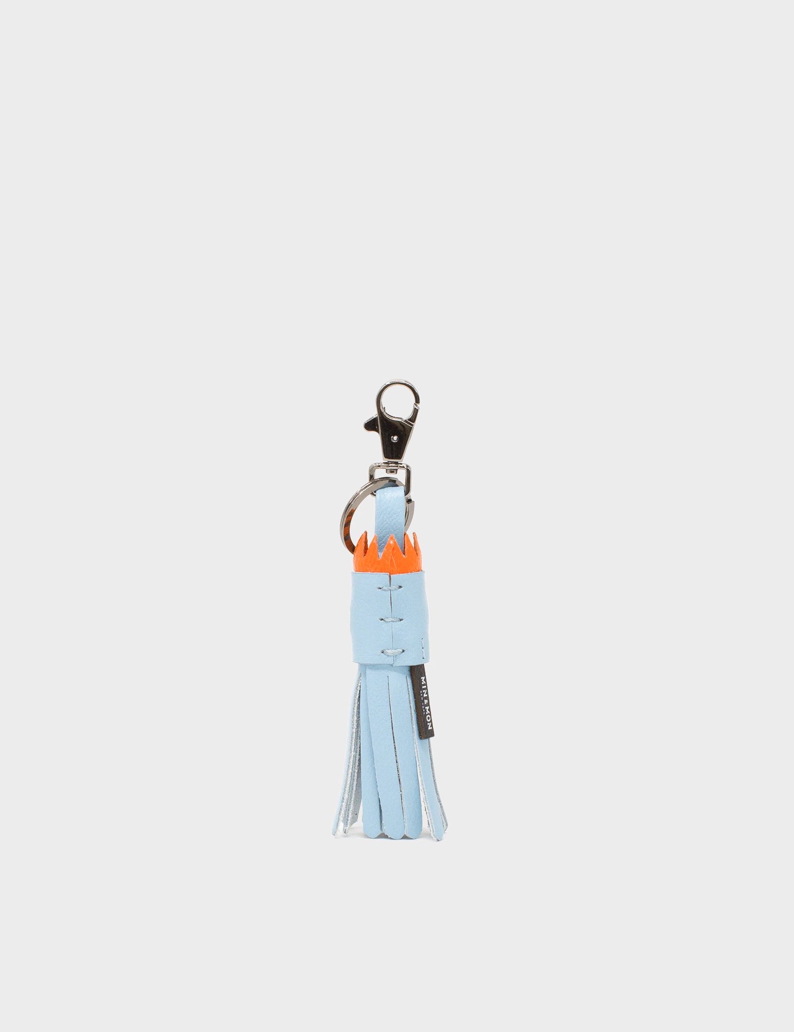 Queen Callie Marie Charm - Splish Splash Blue Leather Keychain - Back View