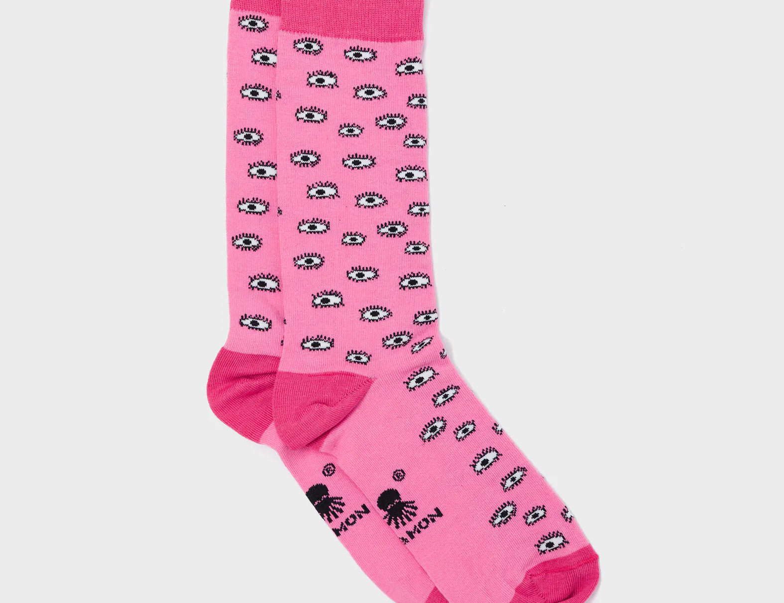 Fuchsia Socks - All Over Eyes - Right