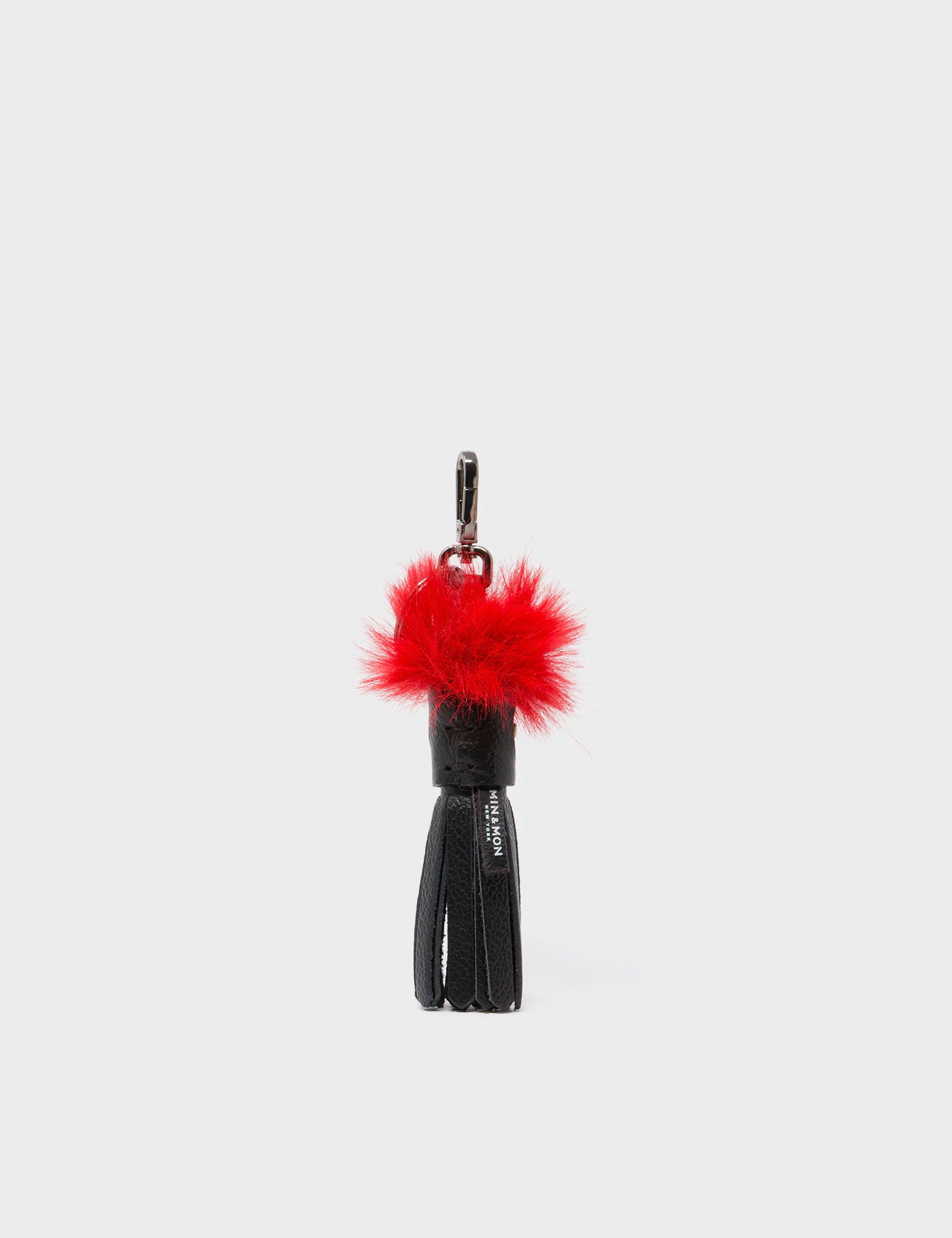 Callie Marie Mayne - Black Leather and Red Faux Fur - back