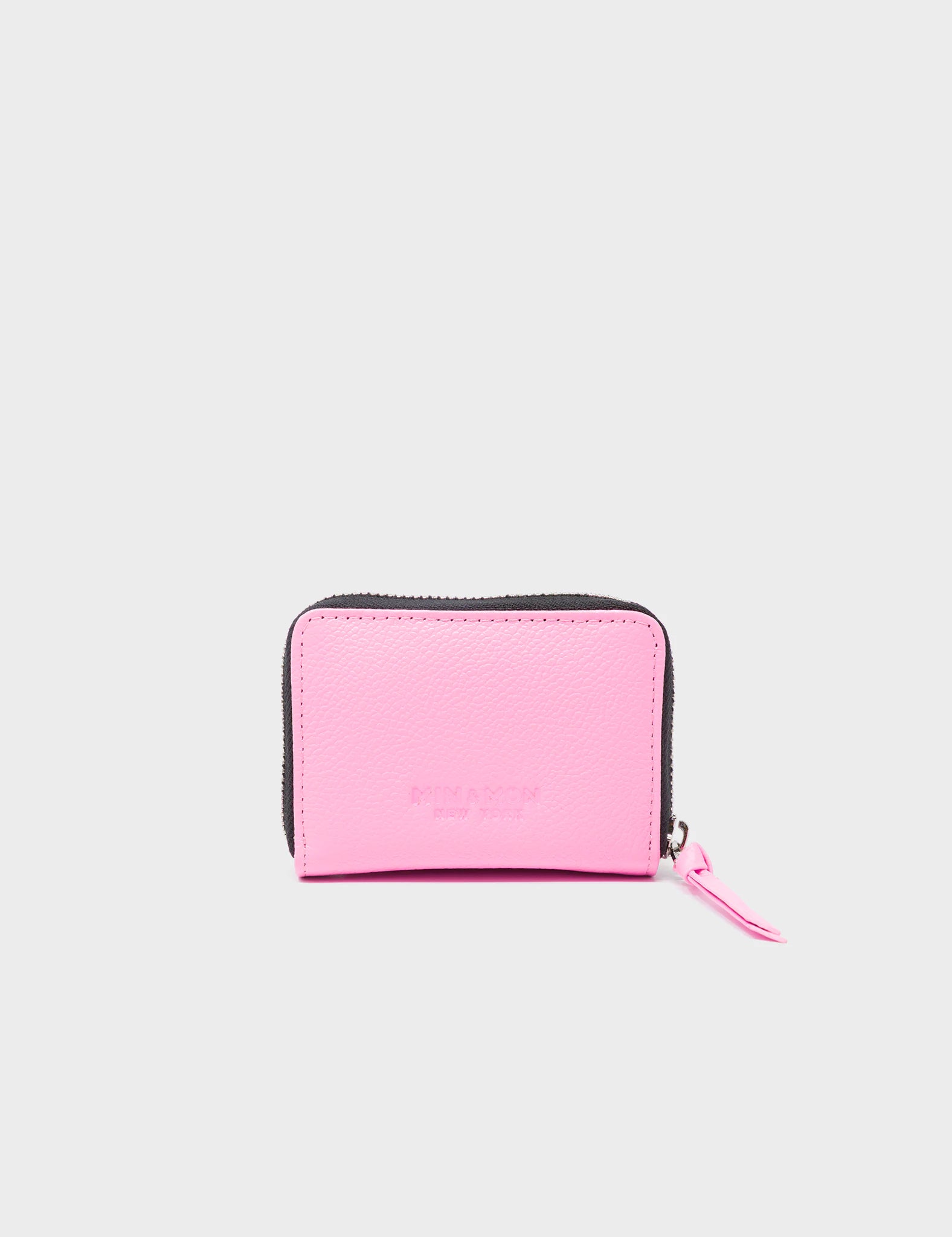 Frodo Wallet - Bubblegum Pink Leather All Over Eyes Embroidery Frodo Wallet - Bubblegum Pink Leather All Over Eyes Embroidery