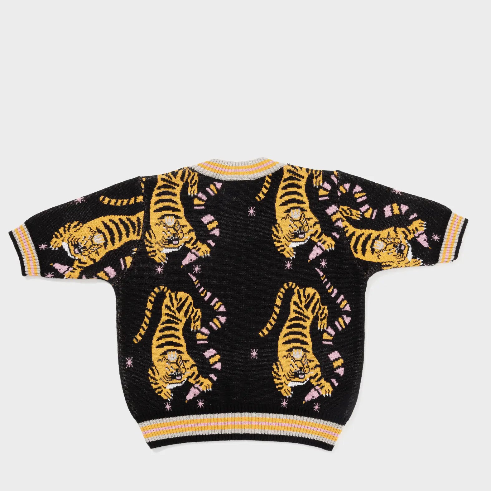 Black Cotton Short-Sleeved Sweater - Creatures of the Future - Back
