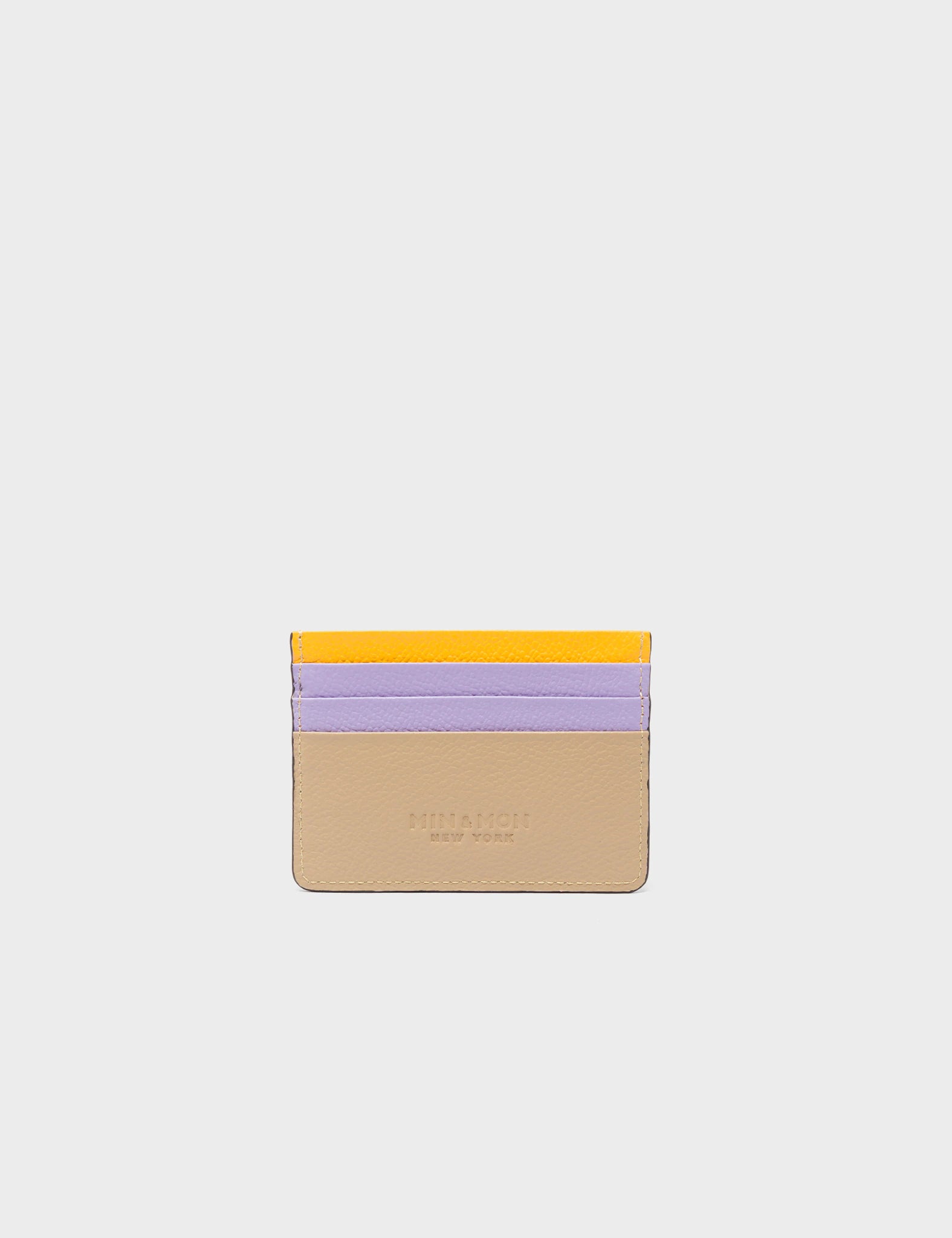 Filium Iced Coffee Leather Cardholder - Subway Stories Design - Back View