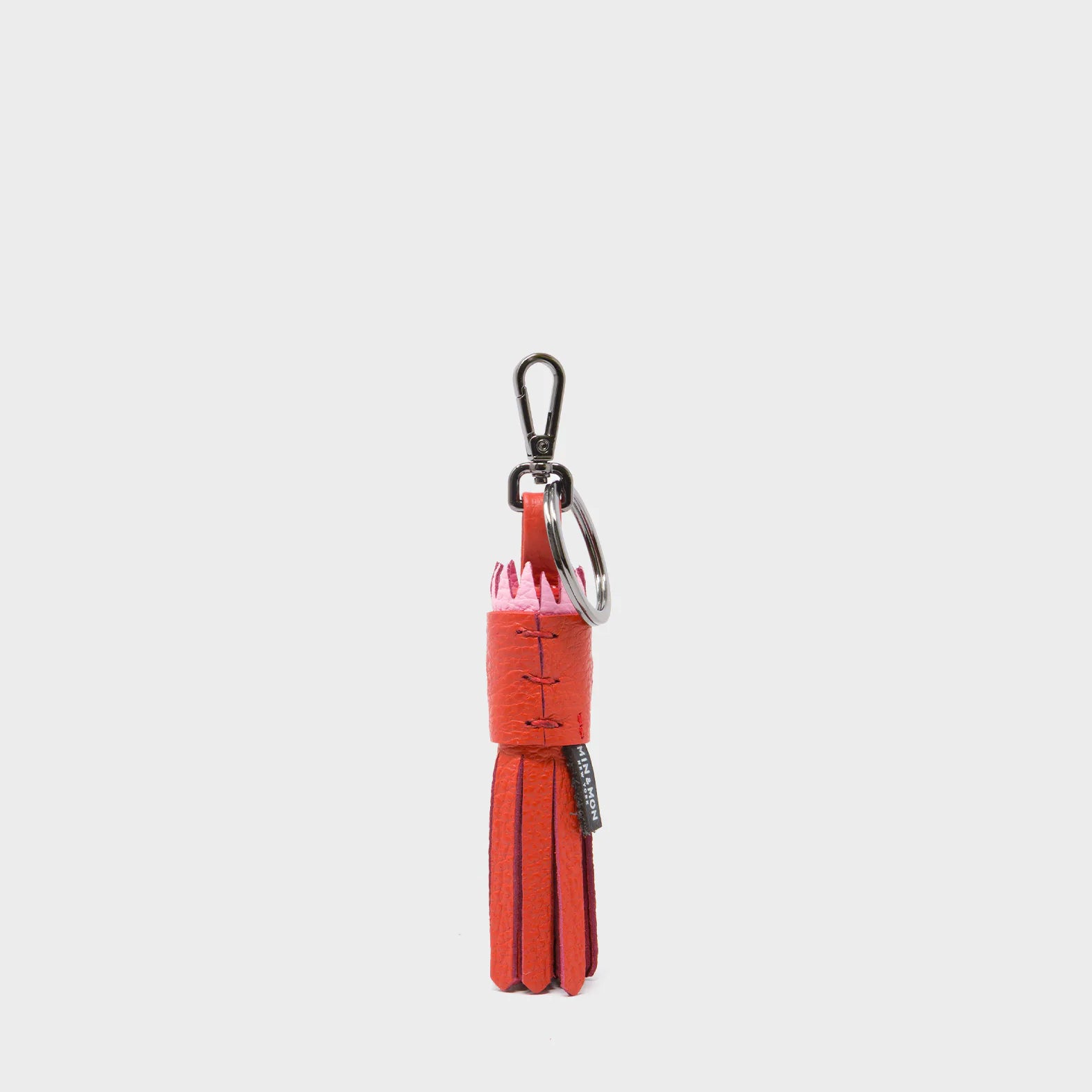 Queen Callie Marie Charm - Aurora Red Leather Keychain - back