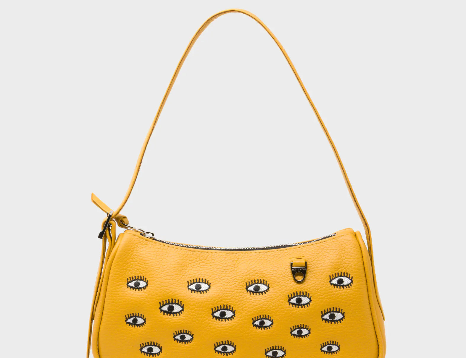 Lucas Hobo Mini Golden Glow Handbag - All Over Eyes Embroidery - Front View