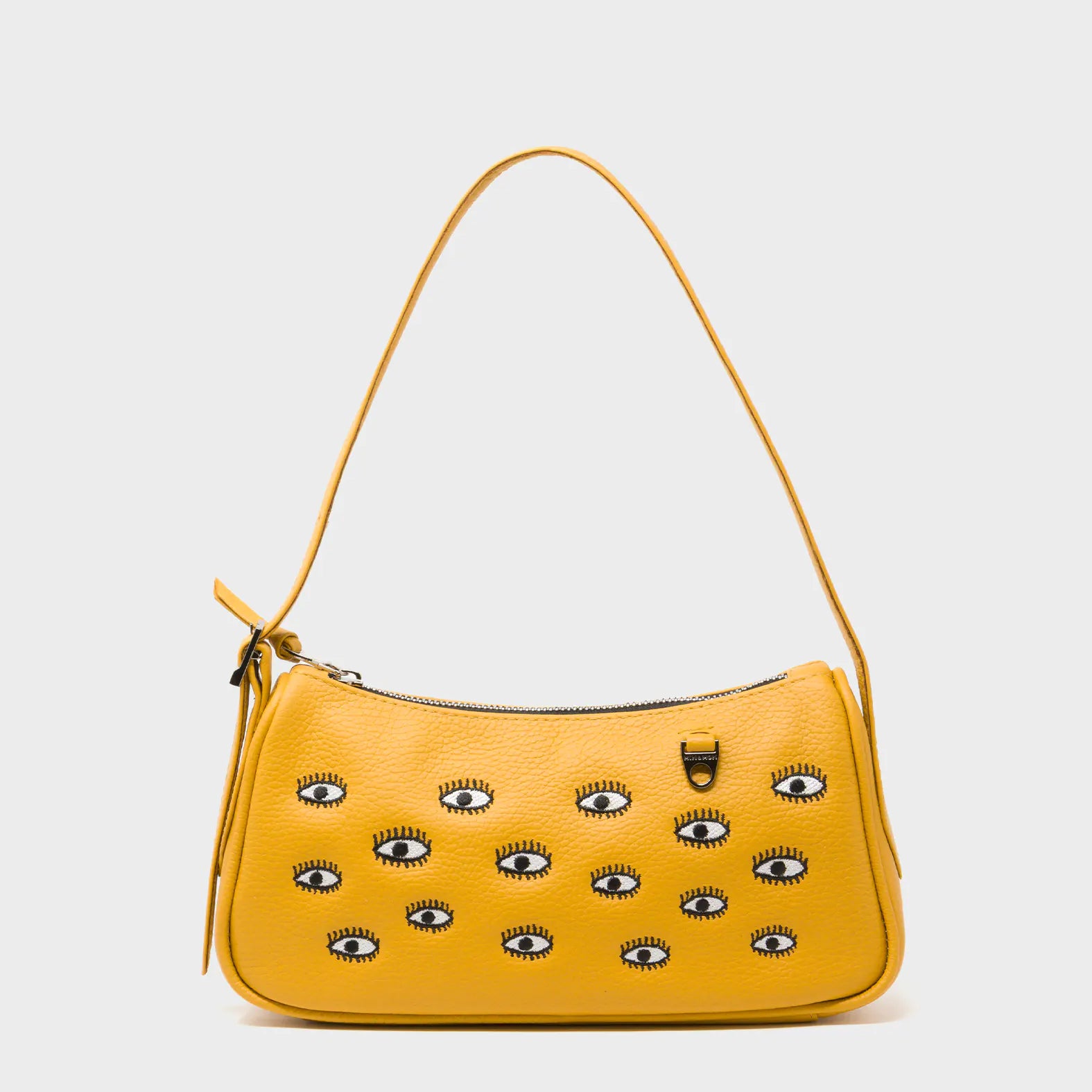 Lucas Hobo Mini Golden Glow Handbag - All Over Eyes Embroidery - Front View