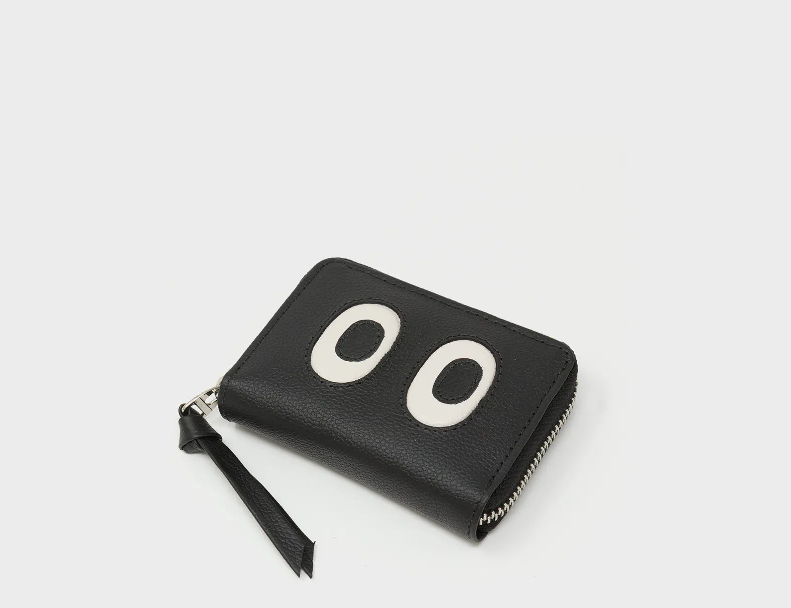 Frodo Black Leather Zip Around Wallet - Look Up - Side