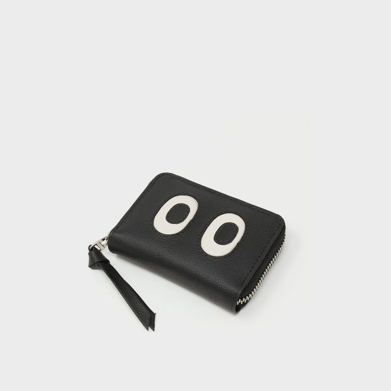 Frodo Black Leather Zip Around Wallet - Look Up - Side