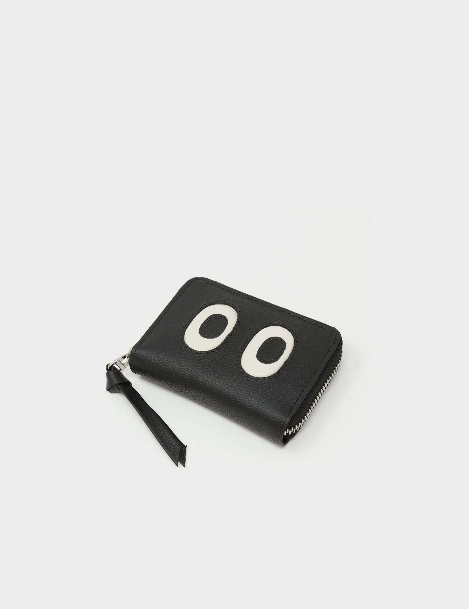 Frodo Black Leather Zip Around Wallet - Look Up - Side