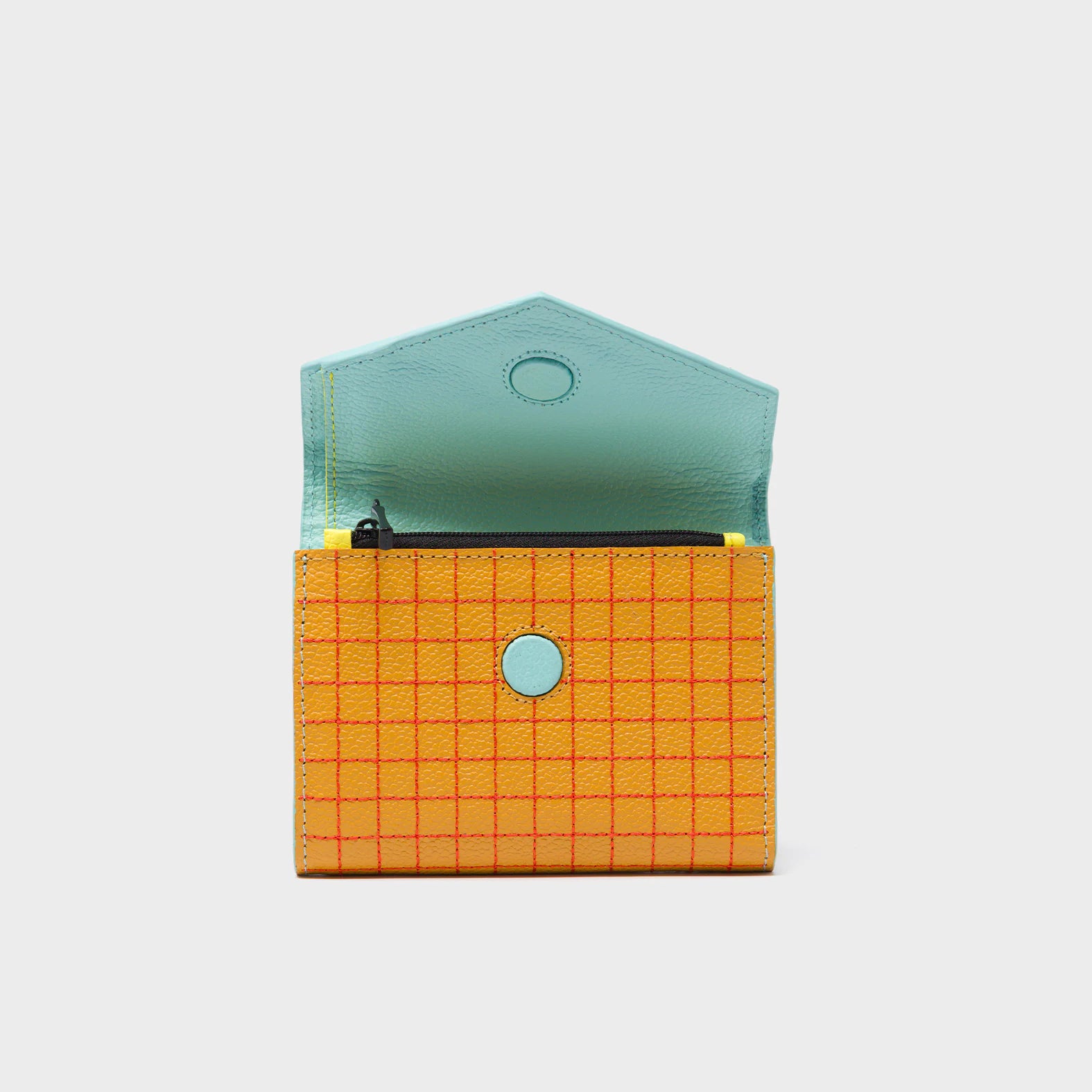 Fiona Golden Glow Leather Wallet - Lovestitch Design - front open