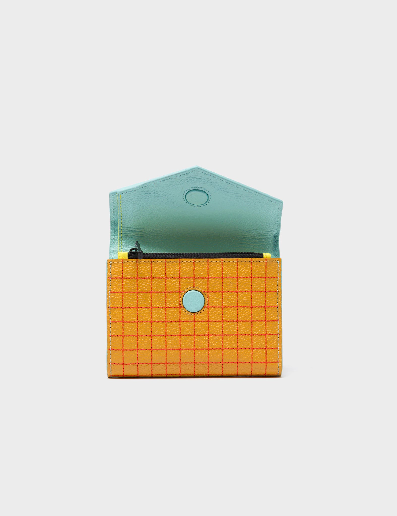 Fiona Golden Glow Leather Wallet - Lovestitch Design - front open