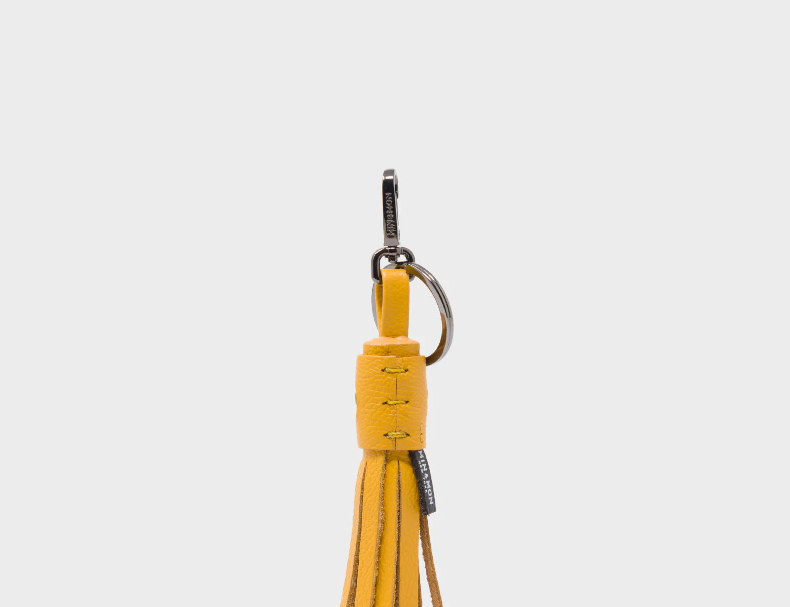 Callie Marie Hue Charm - Golden Glow Leather Keychain - Back View