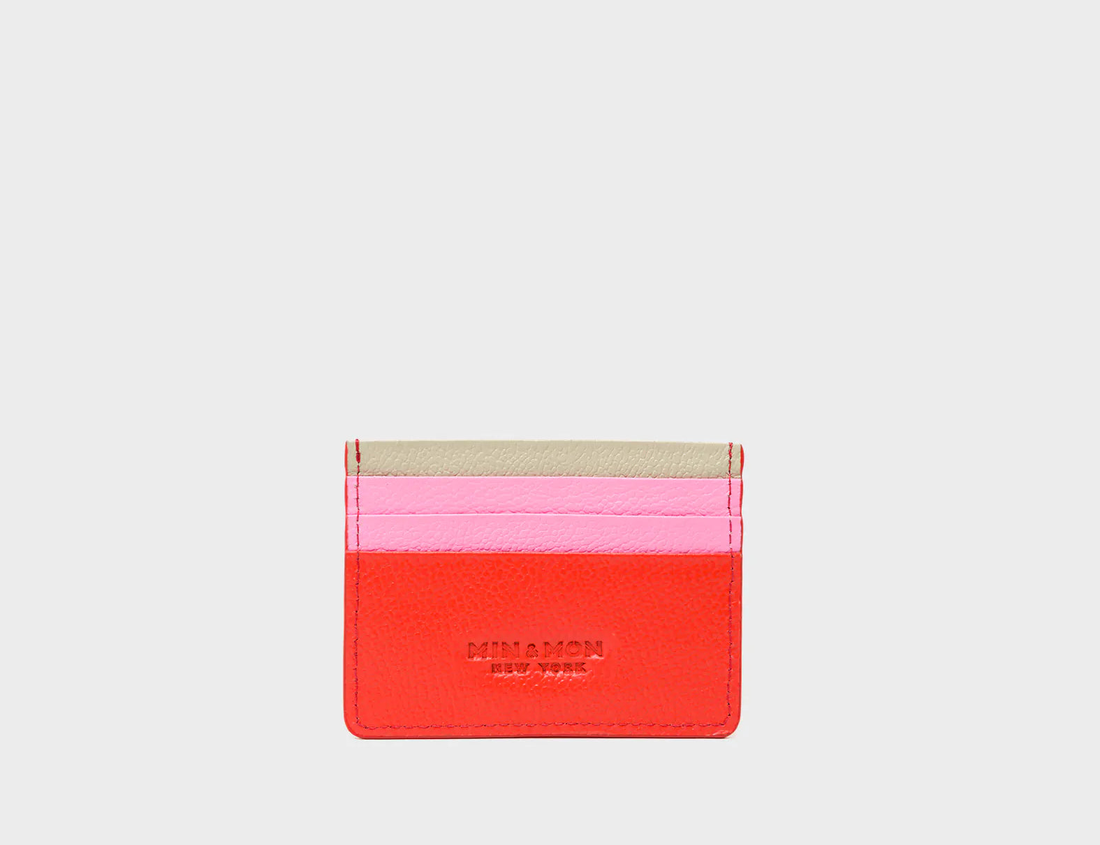 Filium Fiesta Red Leather Cardholder - Studs - Back