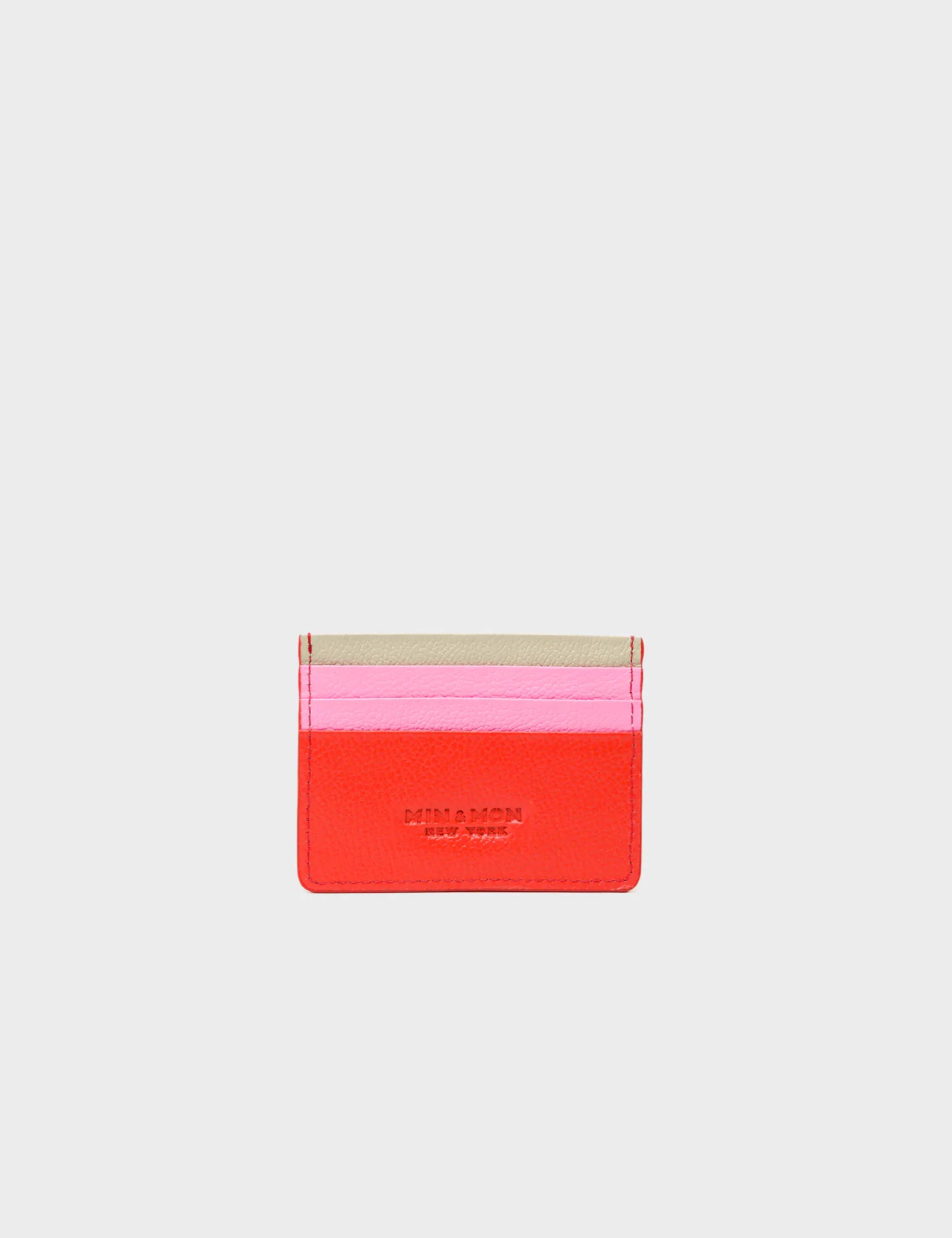 Filium Fiesta Red Leather Cardholder - Studs - Back