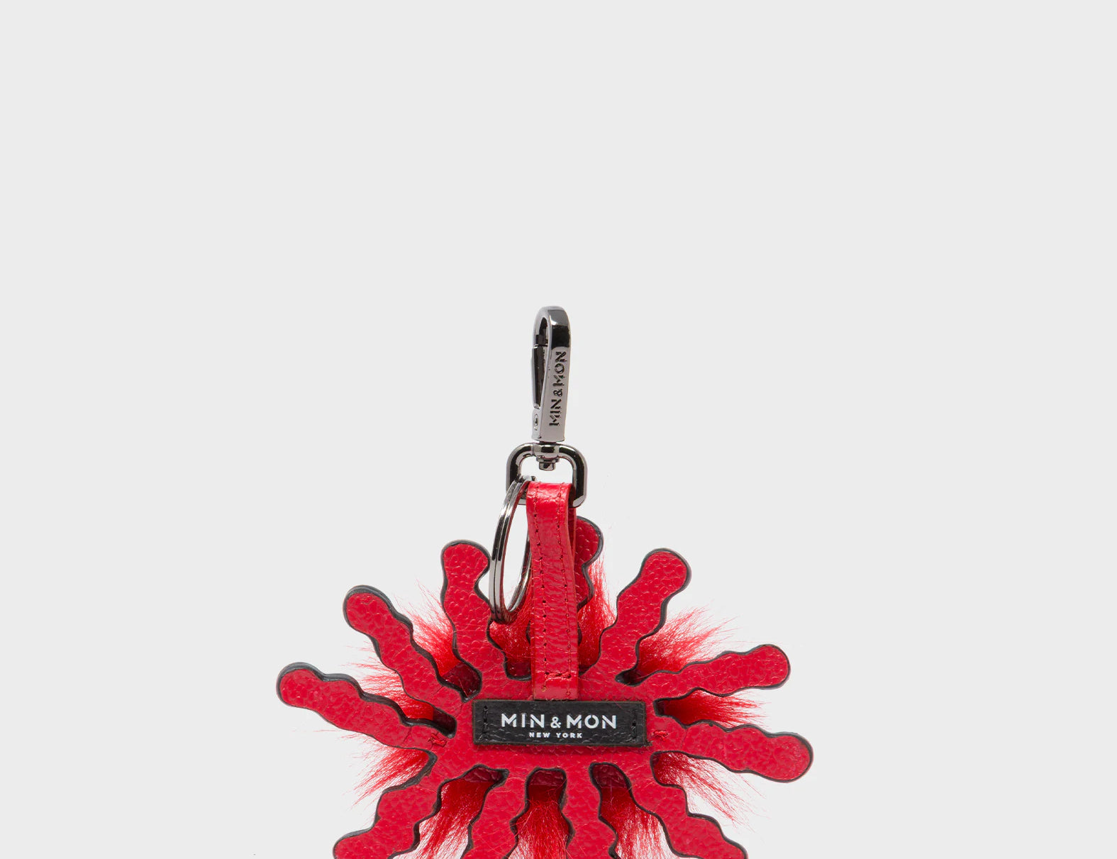 Velvoria Charm - Jester Red Leather Keychain - Back