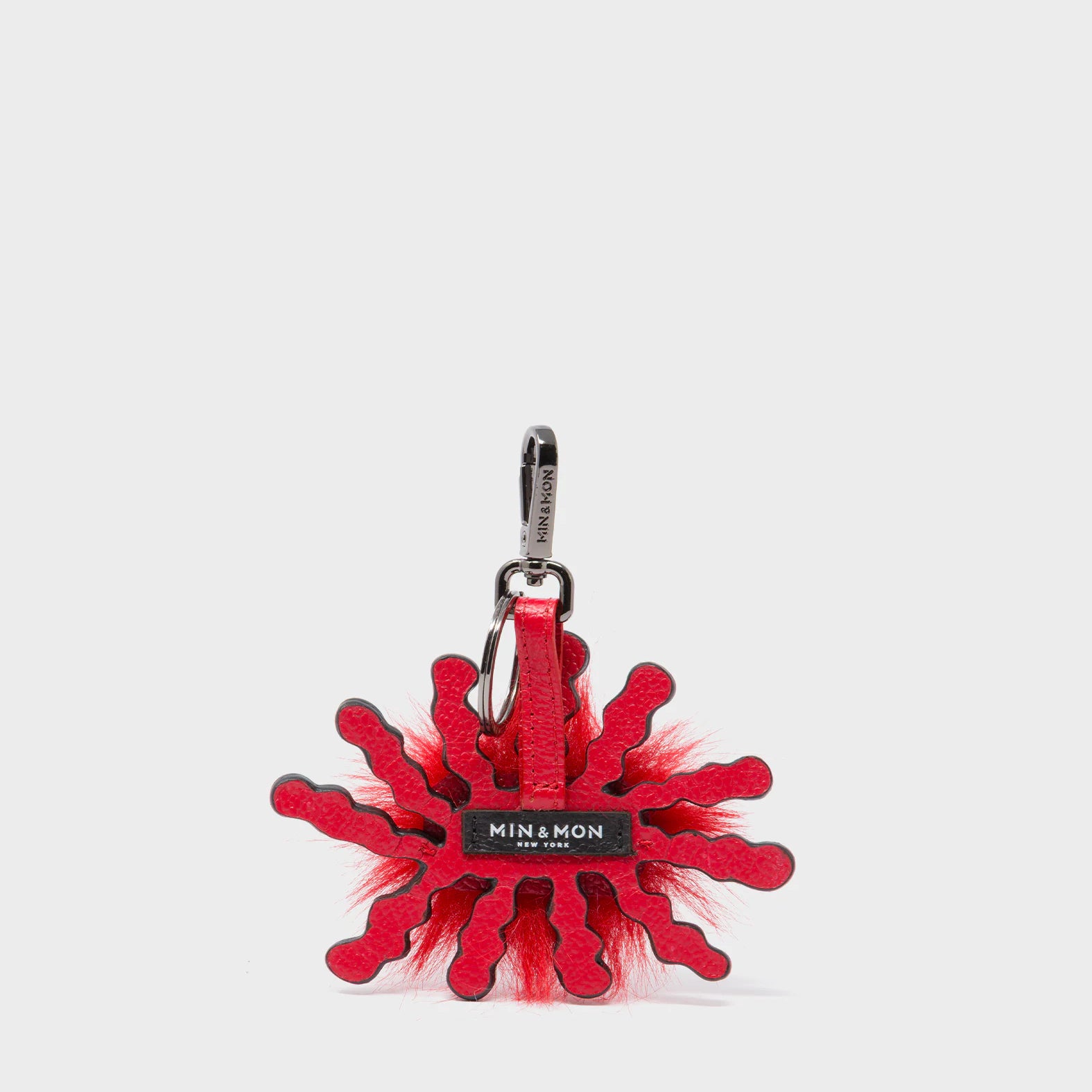 Velvoria Charm - Jester Red Leather Keychain - Back