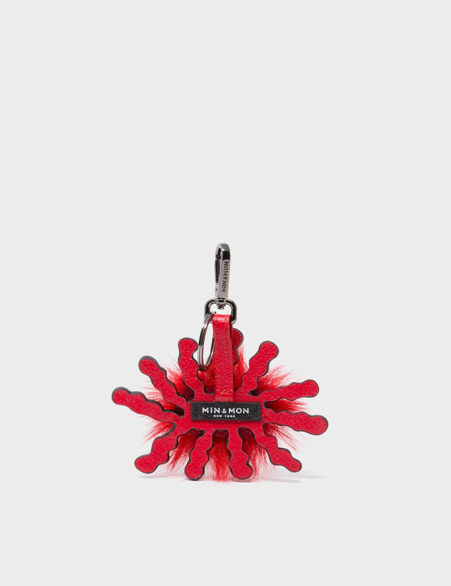 Velvoria Charm - Jester Red Leather Keychain - Back