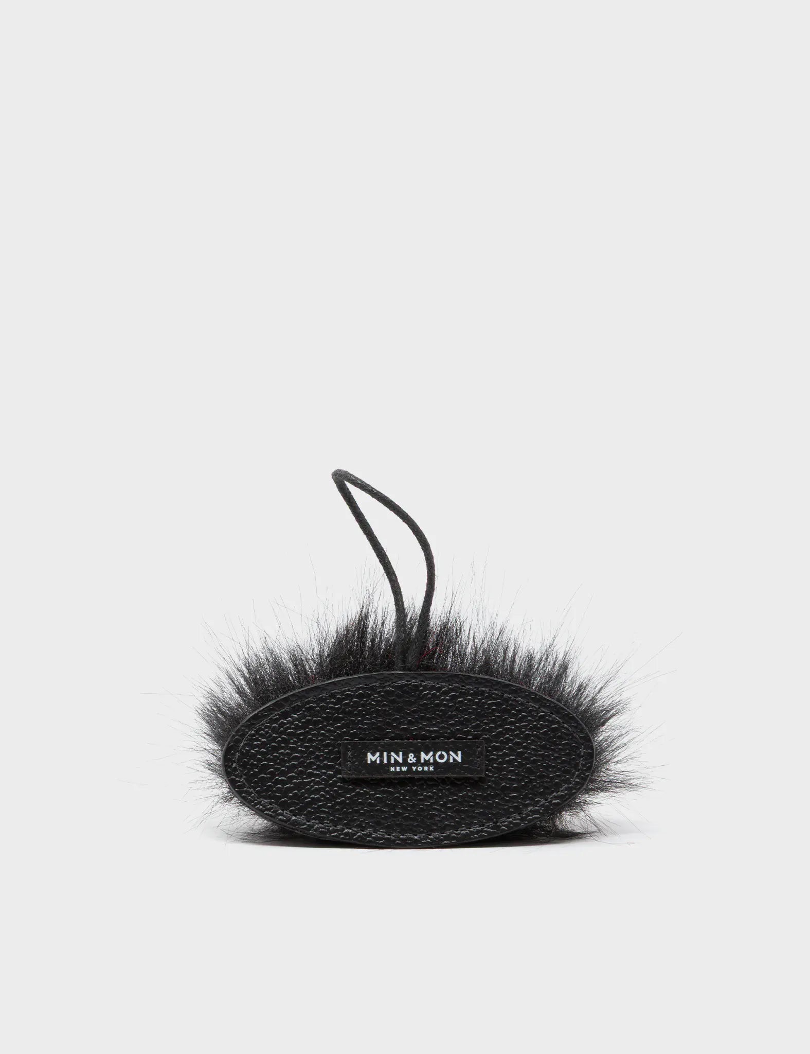 Tree Ornament - Black Fuzzy Monster - Back