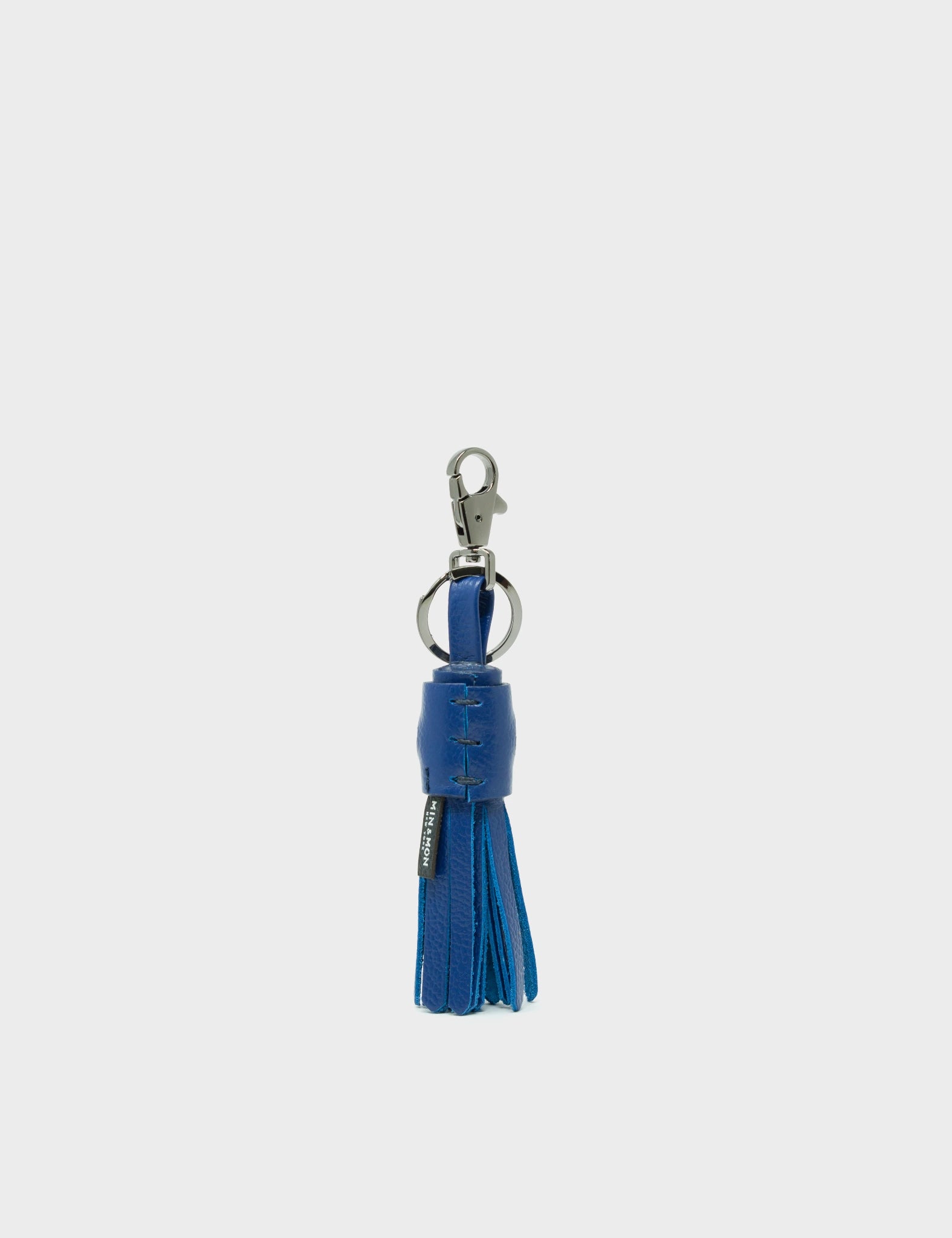 Calamari - Royal Blue Leather Keychain - Back 