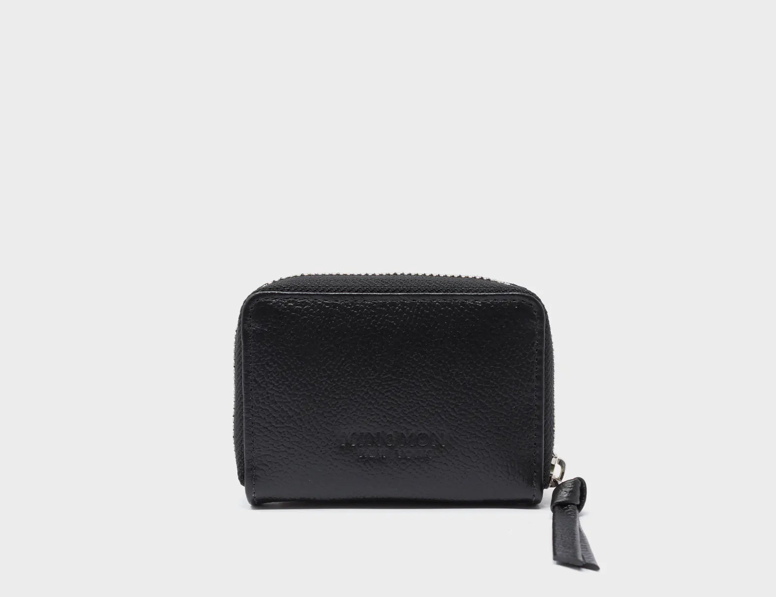 Frodo Black Leather Zip Around Wallet - Eyes Embroidery - Back View