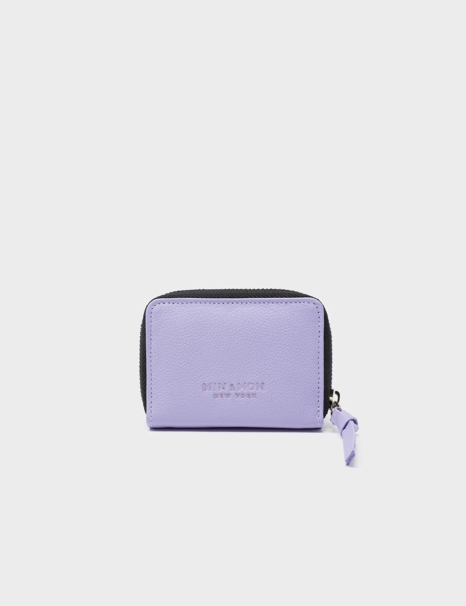 Frodo Lavender Leather Zip Around Wallet - Winged Tiger Embroidery - back