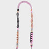 Detachable Shoulder Strap - Black, Fuchsia and Pink Handwoven Paracord - Open View