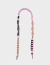 Detachable Shoulder Strap - Black, Fuchsia and Pink Handwoven Paracord