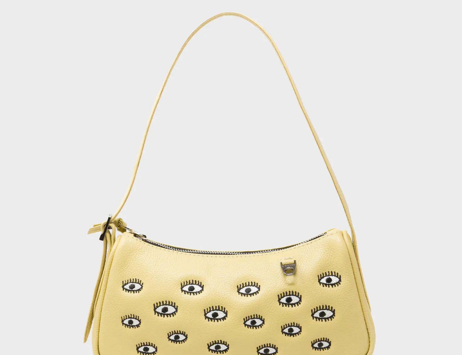 Lucas Hobo Mini Cocoon Handbag - All Over Eyes Embroidery - Front View