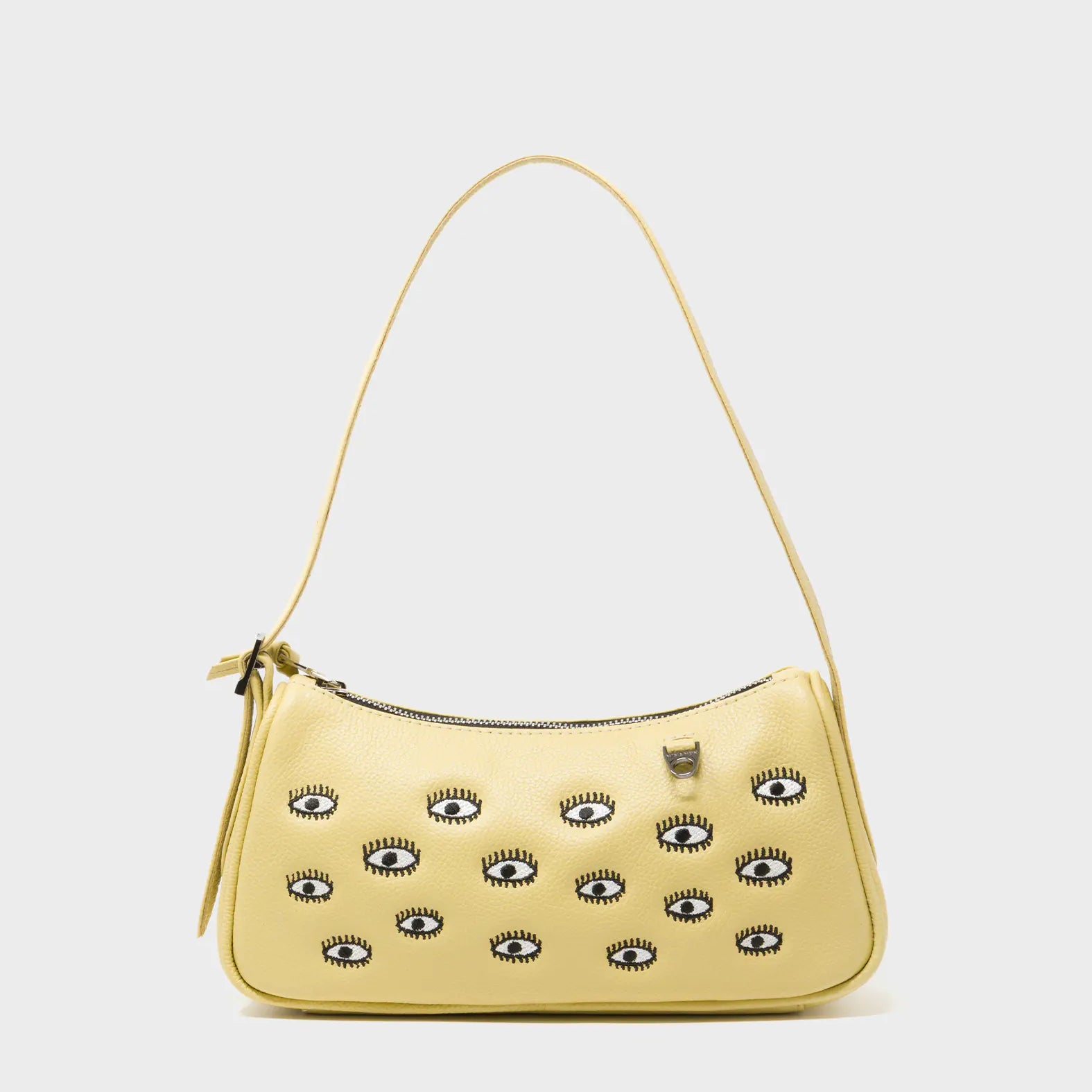 Lucas Hobo Mini Cocoon Handbag - All Over Eyes Embroidery - Front View