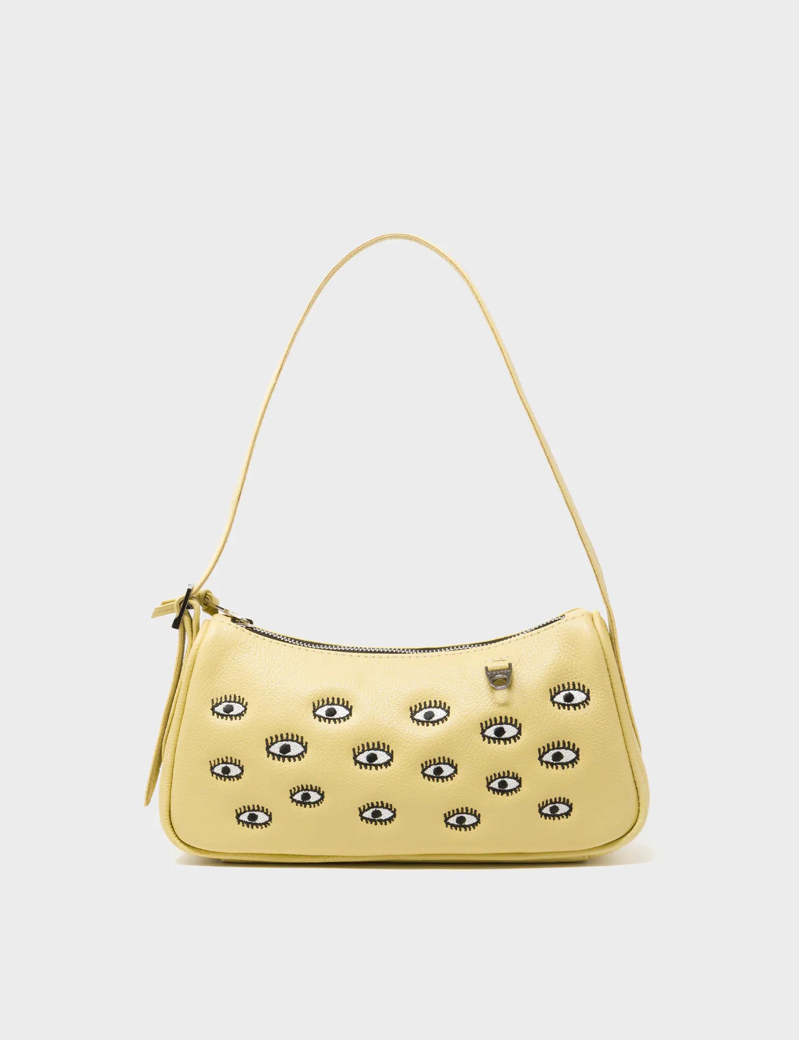 Lucas Hobo Mini Cocoon Handbag - All Over Eyes Embroidery - Front View