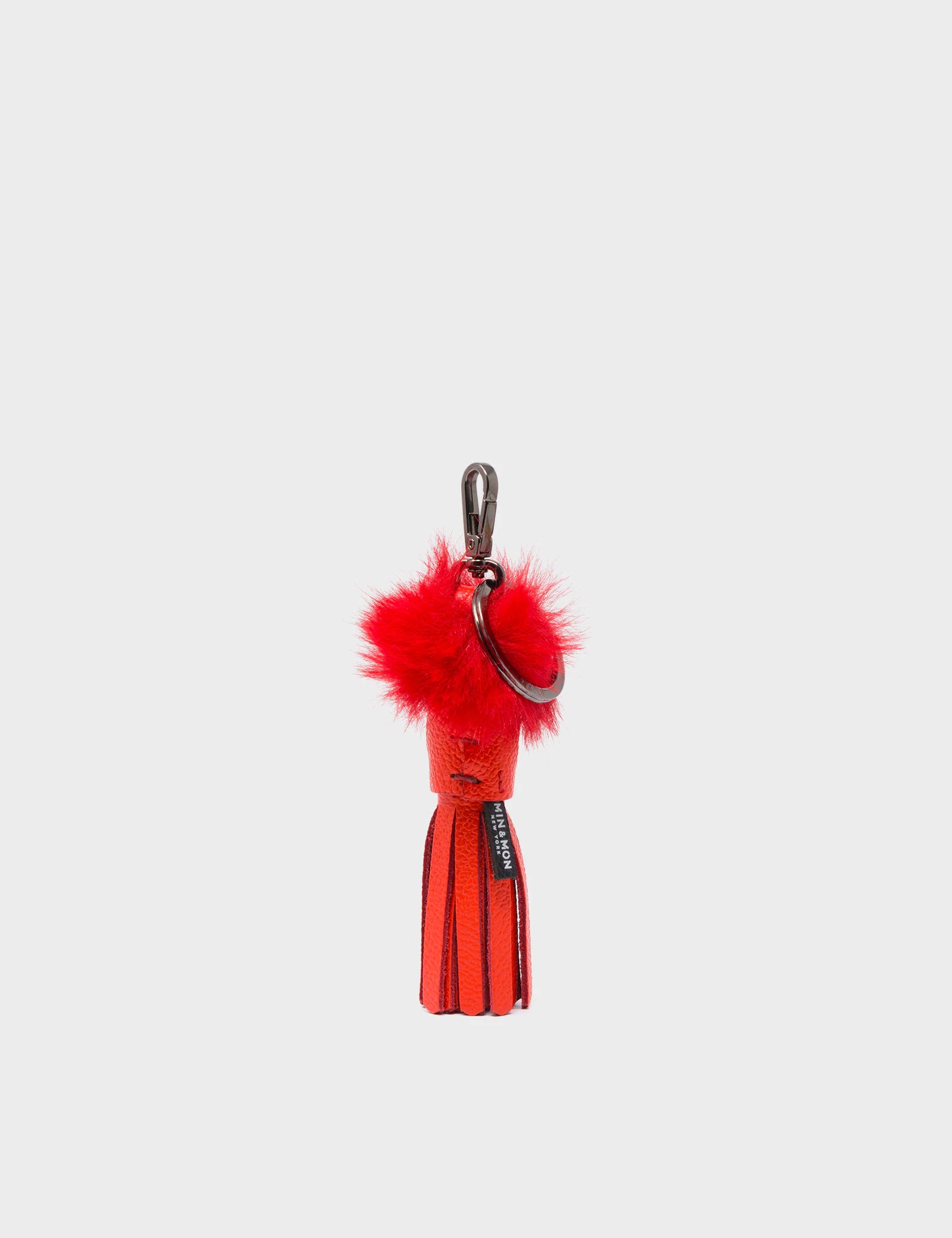 Callie Marie Mayne - Fiesta Red Leather and Red Faux Fur - Back View