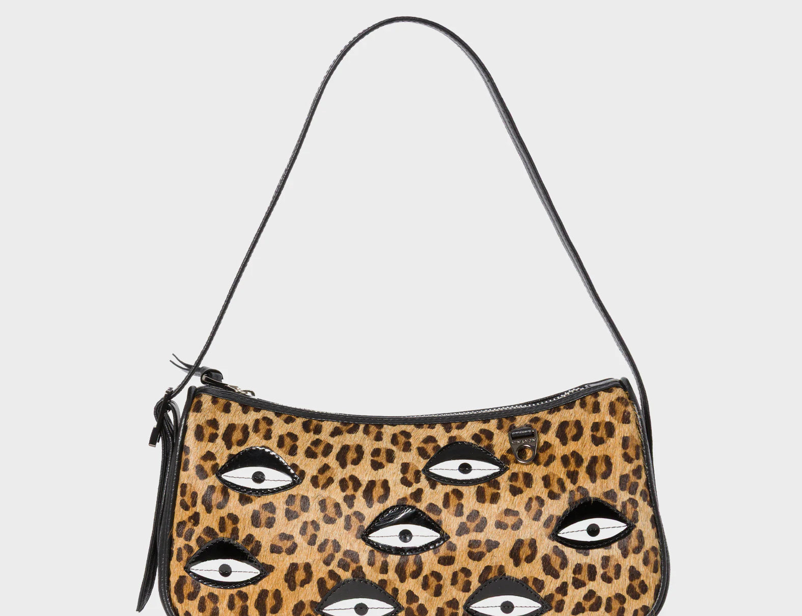 Lucas Hobo Mini Animal Print Handbag - All Over Eyes - Front