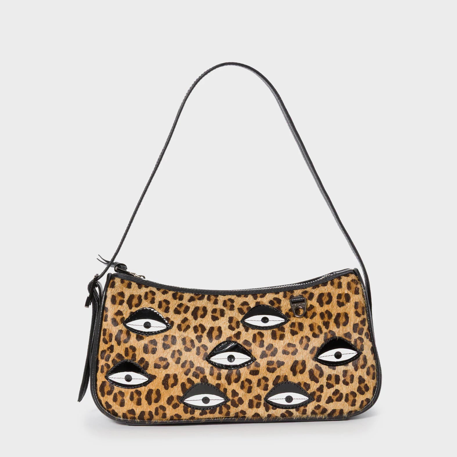 Lucas Hobo Mini Animal Print Handbag - All Over Eyes - Front