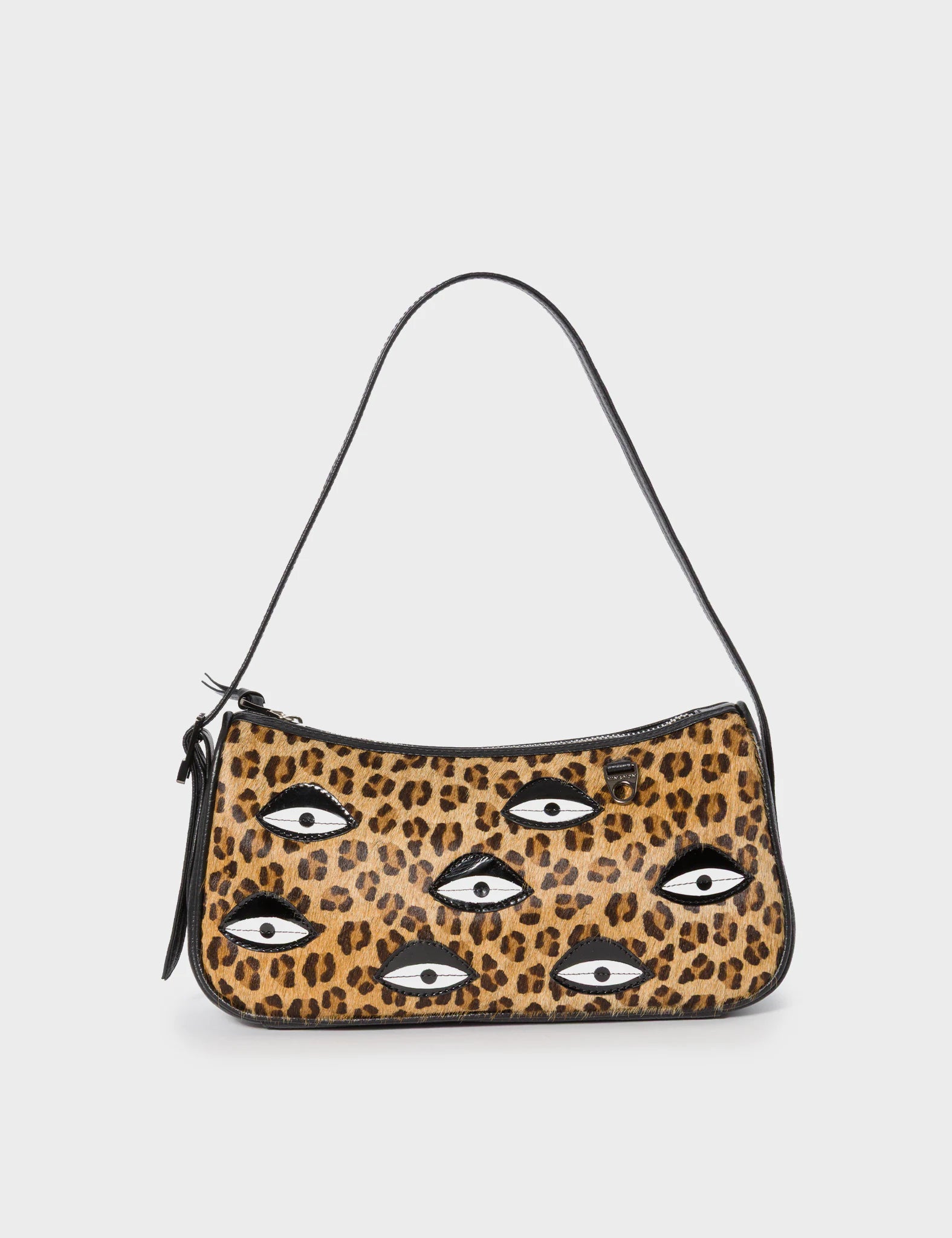 Lucas Hobo Mini Animal Print Handbag - All Over Eyes - Front