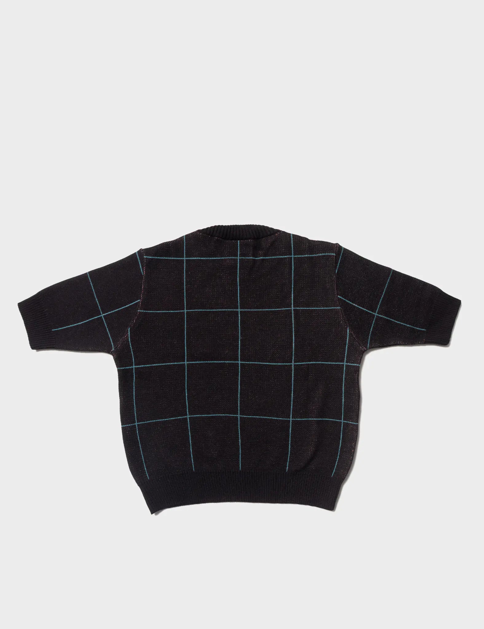 Black Cotton Short-Sleeved Sweater - Tangle Tales Back View