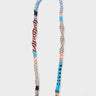 Detachable Shoulder Strap - Cyan Blue and Orange Handwoven Paracord - Open view
