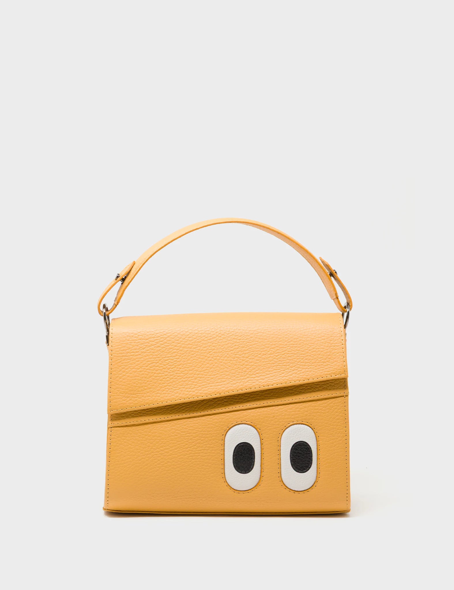 Anastasio Mini Crossbody Handbag Golden Glow Leather - Look Up - Front View