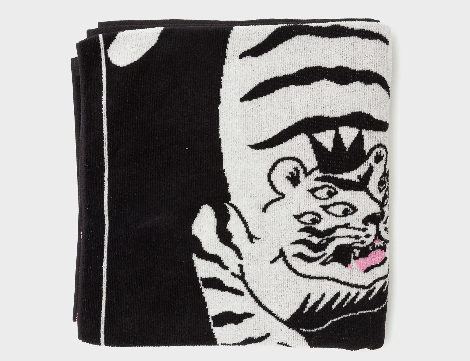 Beach Cotton Towel - Creatures of the Future Design - Wrapped View